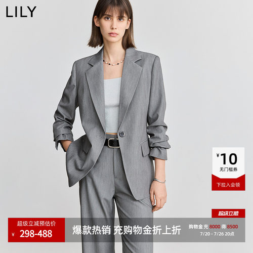 LILY通勤一粒扣百搭女装西装外套