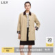 休闲通勤百搭长袖 撞色风衣外套女中长款 宽松上衣 新款 LILY2026春季