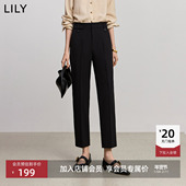 LILY2025新款 职业百搭显瘦高腰九分烟管裤 西装 通勤神裤 休闲裤 女