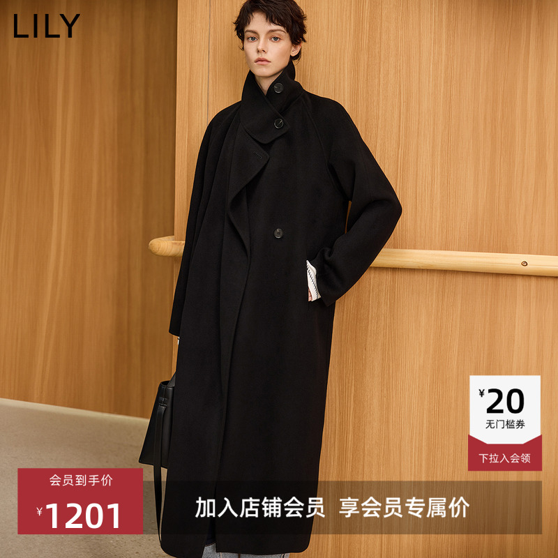 轻奢骆驼绒LILY绵羊毛长款毛呢