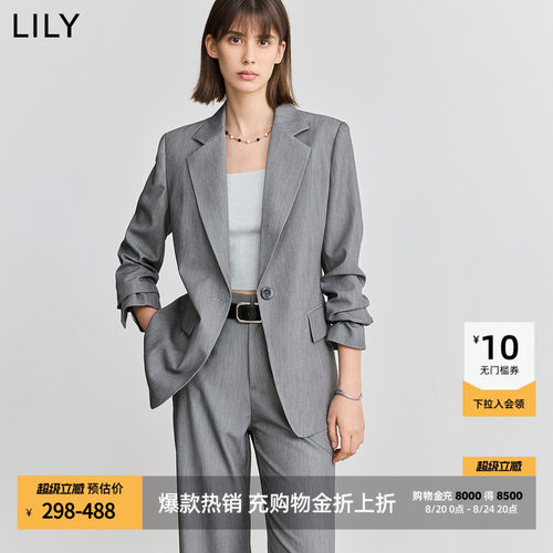 LILY通勤一粒扣百搭女装西装外套