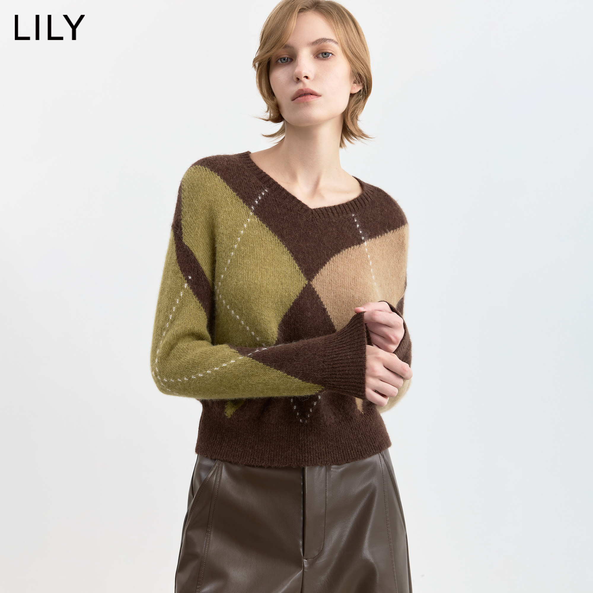 LILY2026冬新款女装羊毛毛针织衫