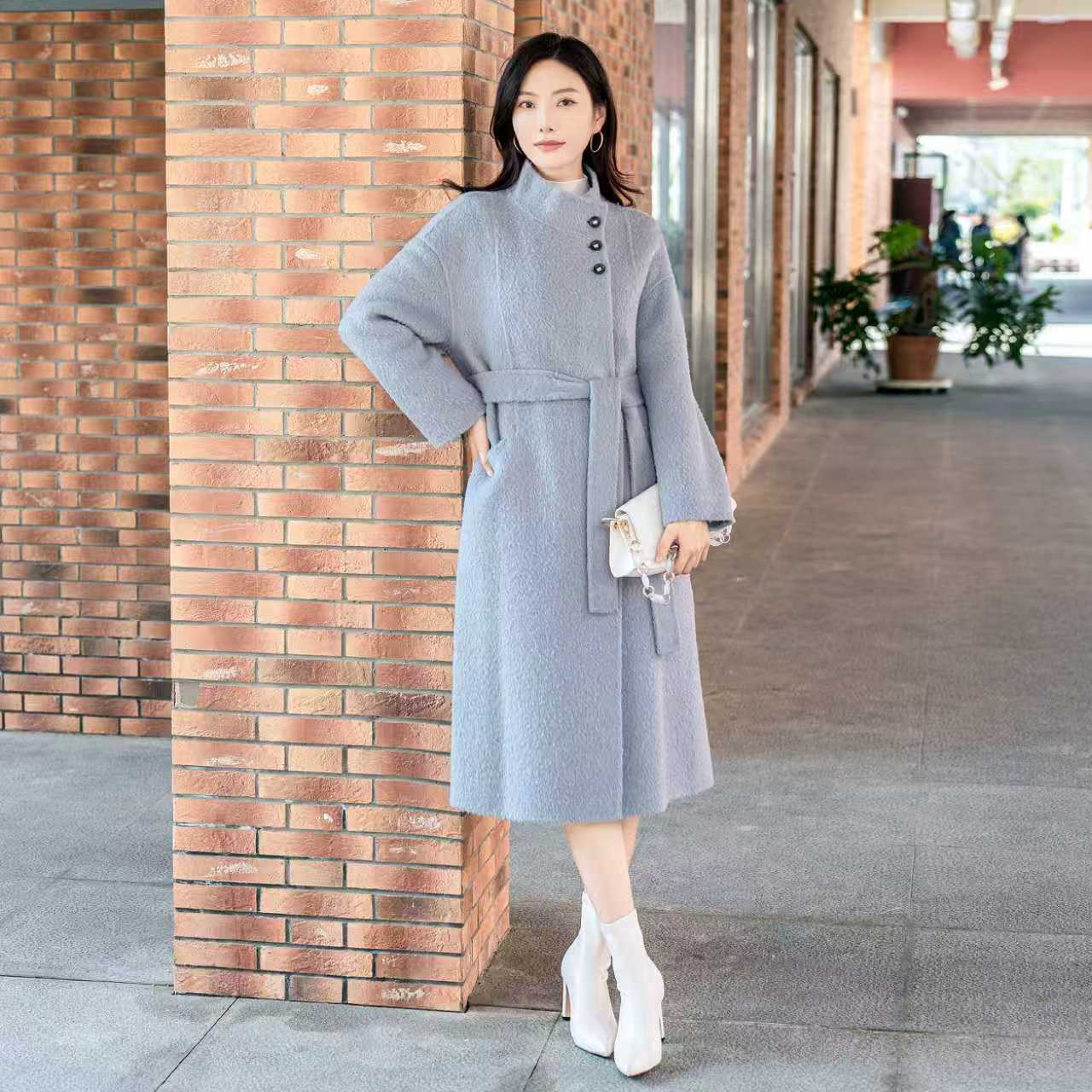 2025双面羊绒羊驼毛大衣女中毛呢外套