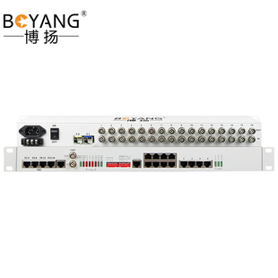 博揚 16路E1 8路電話 4路千兆以太網隔離單 綜合業務電話光端機