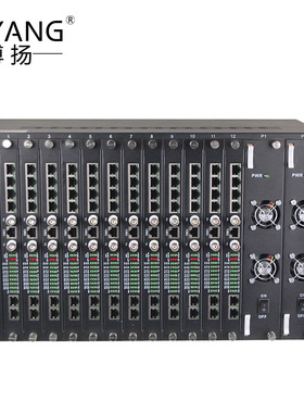 博扬（BOYANG) 集中型管理机框 13槽 双电源 1台价 BY-ENG-6U