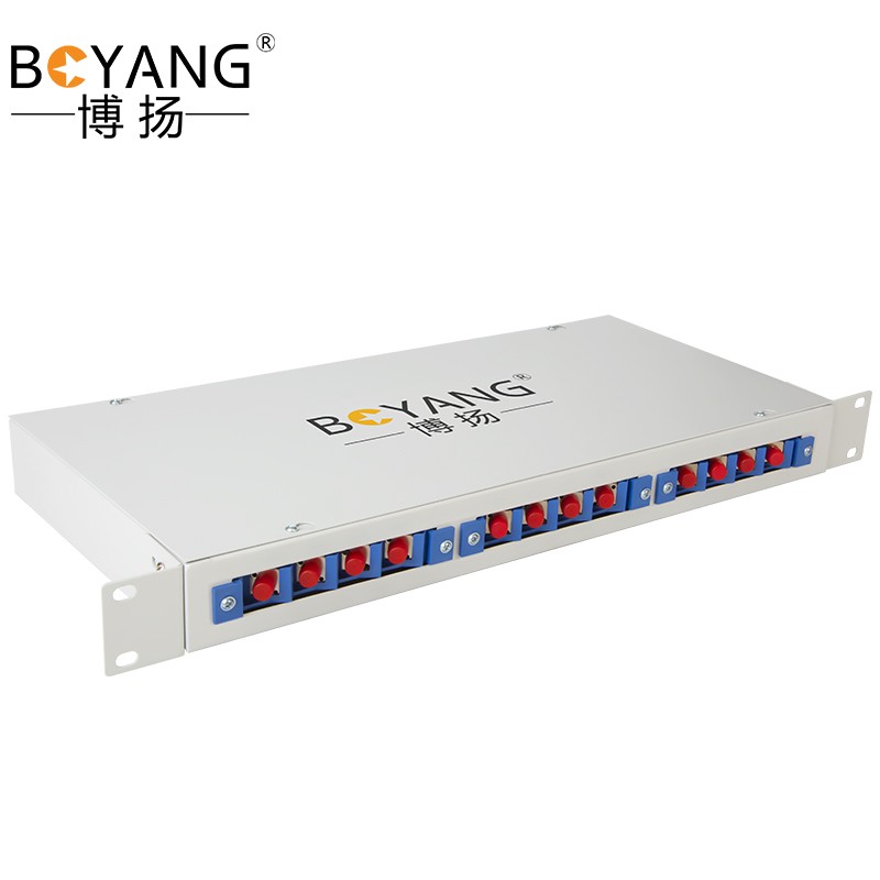 博扬12口光纤终端盒FC光纤盒子满配尾纤+法兰]12芯多模BY-FCMM-12