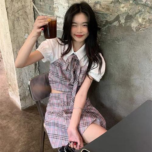 假两件上衣时尚套装女