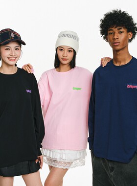 BURNIN*火焰明星同款横排长袖小火苗秋季男女潮流