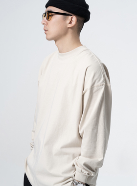 TOPTIER BRO 22SS 定制280g新疆长绒棉小领口长袖T恤男基础打底衫