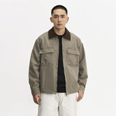 短宽双口袋工装 复古水洗做旧灯芯绒领夹克男秋季 外套 BRO TOPTIER