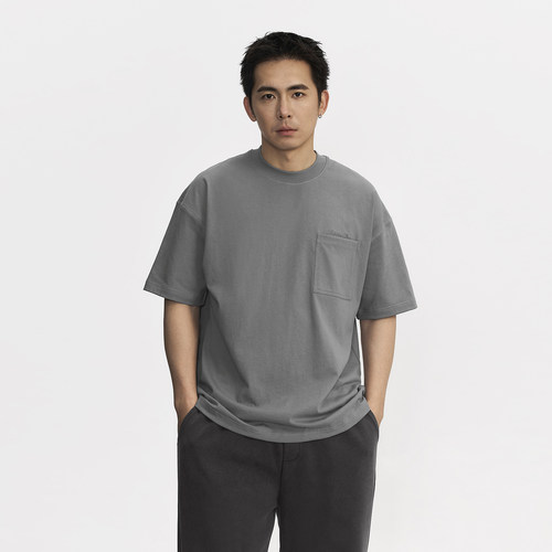 TOPTIERBRO230g口袋刺绣T恤