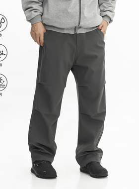 TOPTIER BRO 秋冬季加厚保暖抓绒软壳伞兵裤男户外通勤三防休闲裤