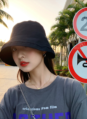 日本RX春夏防晒帽遮阳渔夫帽宽檐日系遮脸太阳帽休闲百搭帽子女