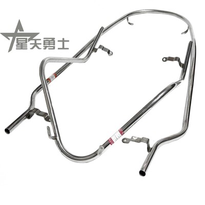 适用豪爵铃木踏板红宝护杠摩托车