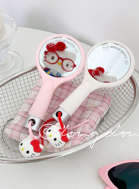 正版hellokitty梳子气囊梳可爱女镜梳一体气垫梳按摩小迷你带镜子