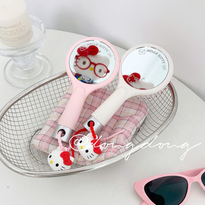 正版hellokitty梳子气囊梳可爱女镜梳一体气垫梳按摩小迷你带镜子
