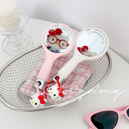正版hellokitty梳子气囊梳可爱女镜梳一体气垫梳按摩小迷你带镜子