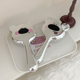 ins可爱迷你银色梳子气垫梳小巧便携学生随身气囊梳按摩蓬松颅顶