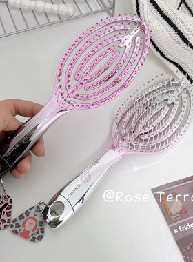 ins高颜值干湿两用梳子蓬松高颅顶排骨梳女长发专用防静电按摩梳