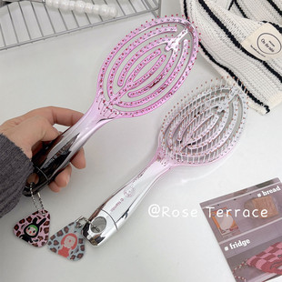 ins高颜值干湿两用梳子蓬松高颅顶排骨梳女长发专用防静电按摩梳