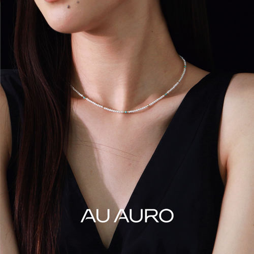 AU定制绿松款珍珠项链