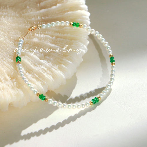祖母绿私品定制珍珠手链