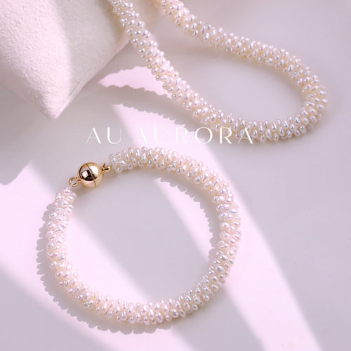 AU高定毛毛虫编织手链项链