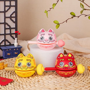 貔貅小木鱼卡通木鱼敲敲乐解压玩具办公室摆件学生搞怪打击乐器