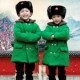 儿童军棉大衣加棉加厚中长款 加绒男女童外套东北军绿棉衣复古棉袄