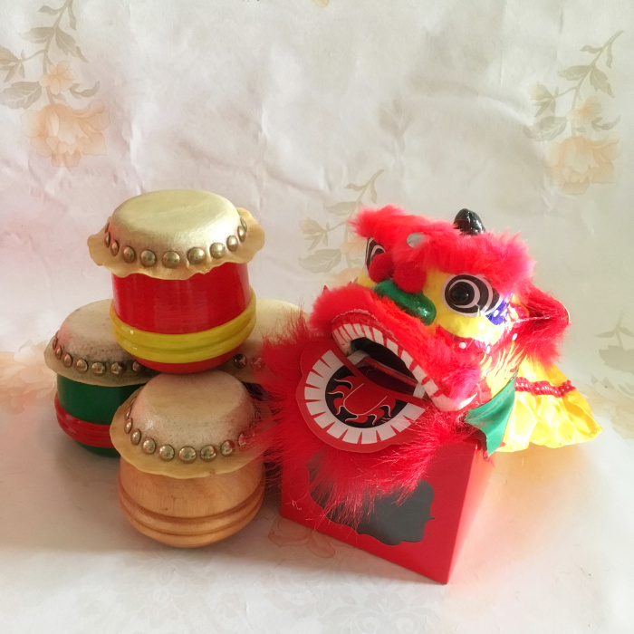 佛山拳头狮手偶舞狮子学生迷你醒狮鼓模型摆件儿童非遗手工艺礼品,特色手工艺,其他,淘宝优惠券,粉丝福利购,淘宝优惠卷