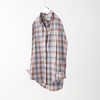 格子衬衫女款春秋外套长袖衬衣