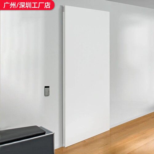 幽灵门卫生间烤漆移门衣帽间推拉门免漆隐藏门隐形门无轨道悬浮门