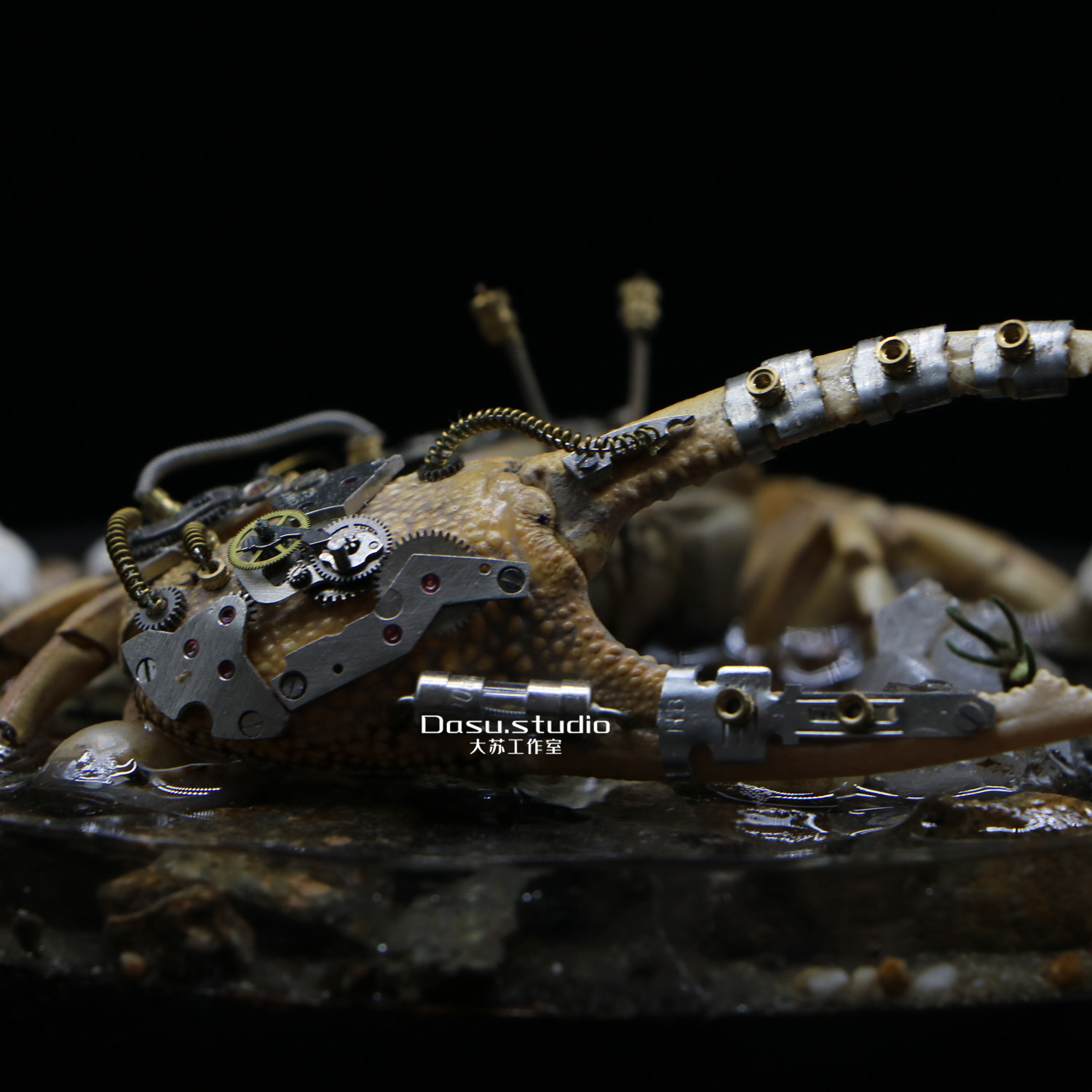 diy螃蟹摆件工作室复古装饰