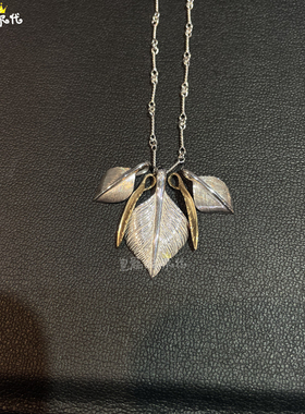 EYEFUNNY18K金树叶羽毛吊坠