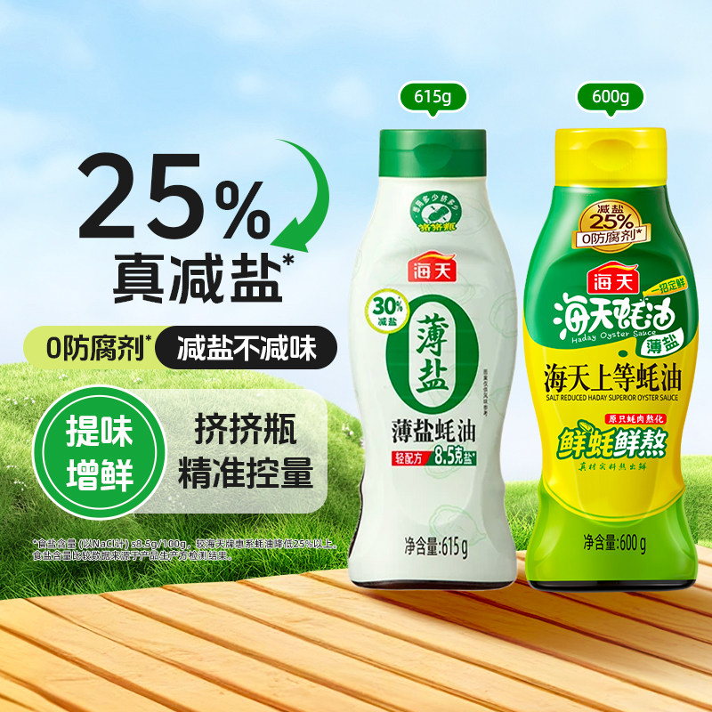 海天薄盐上等蚝油1kg挤挤瓶图片