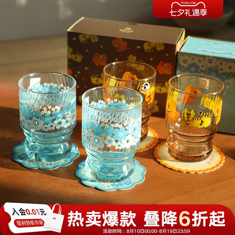 日本进口复古怀旧玻璃杯套装