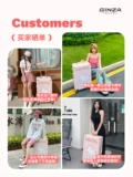 银座 XHelloKitty2026 новый подлинный шарнирный чемодан для женщин, тележка с кристаллическим порошком, 20 дюймов, можно сесть на борт