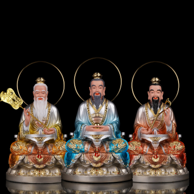 三清道祖神像元始灵宝树脂摆件