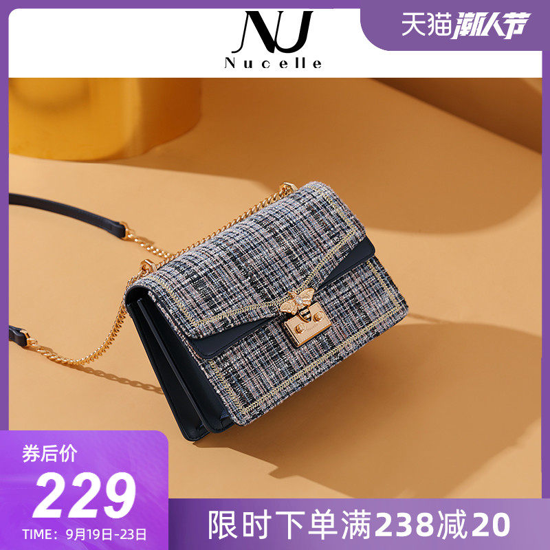 NU纽芝兰包包2020新款潮小众设计秋冬链条包时尚复古单肩斜挎包ck