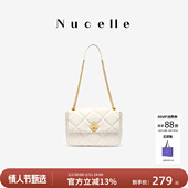 NU纽芝兰腋下链条包包2026新款 小香风菱格单肩斜挎包百搭通勤女包