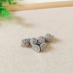 镀925银强力磁铁扣DIY串珍珠项链手链白K色磁力磁性万能扣吸铁扣