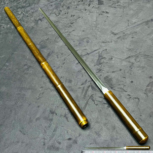 龙泉夏庄武备 竹中剑 花纹钢 精钢 手工研磨冷兵器一体收藏未开刃