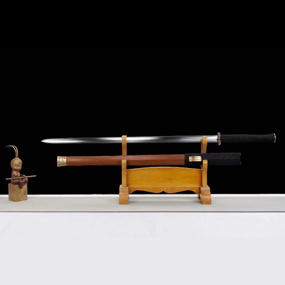 三枚合夹钢敷土烧刃汉剑工艺品