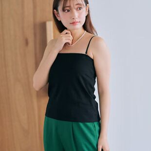 日单细肩吊带女夏季内搭带胸垫一字领美背背心平口内衣打底抹胸