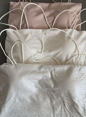 日单优选夏季新款C*hico日系百搭交叉斜跨肩胸垫吊带背心上衣