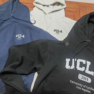 韩单重磅连帽卫衣男女同款秋冬季新款时尚休闲运动上衣