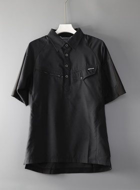 日本单~男装夏装新品！冷感透气速干！工装风男式短袖衬衣衬衫