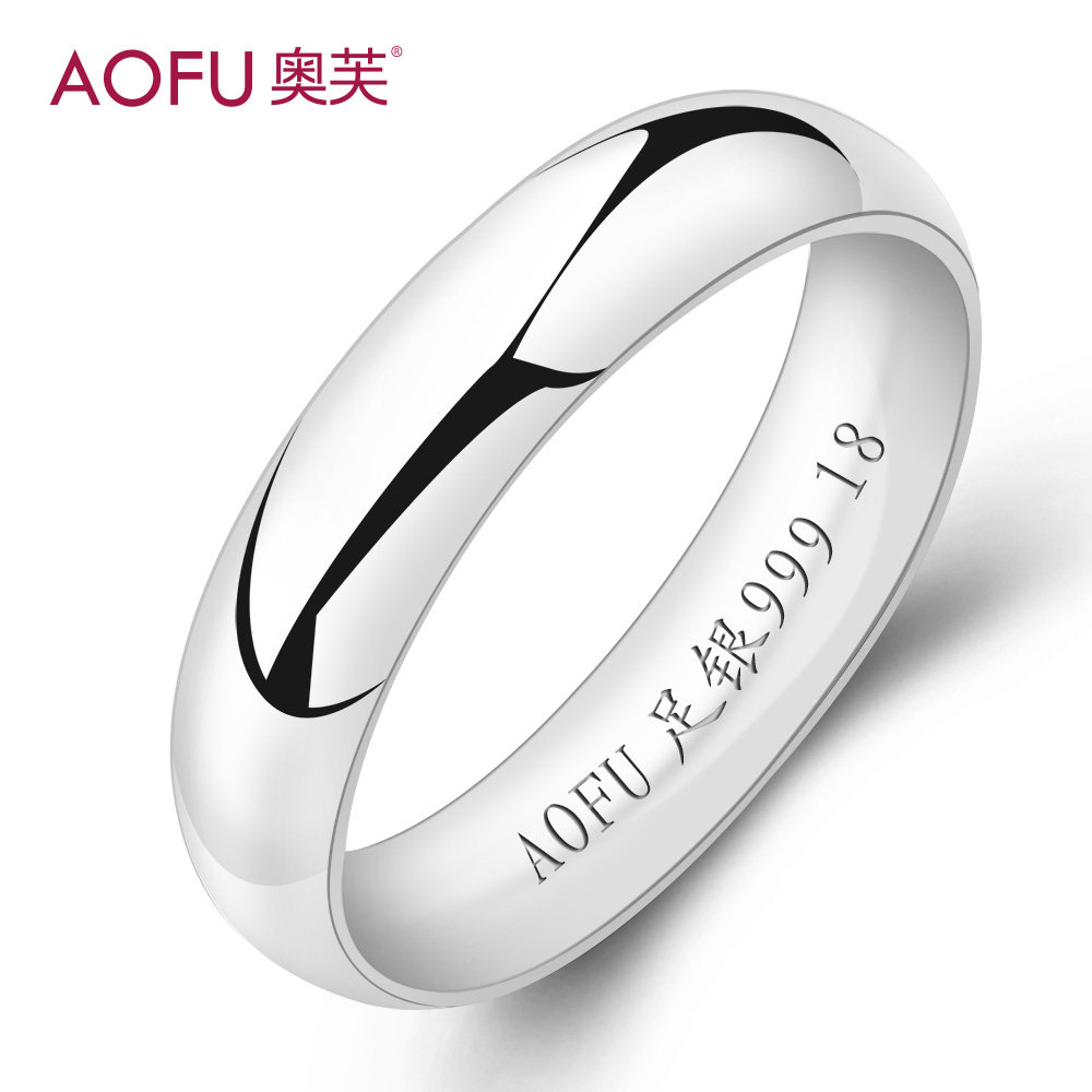 免费刻字999纯银戒指男足银情侣对戒女ins潮人复古单身冷淡风礼物