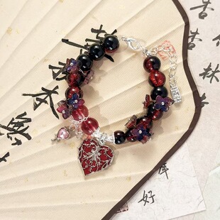 我不是戏神陈伶手链DIY复古琉璃串珠恶魔红心甜酷辣妹风