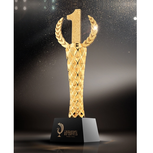 创意水晶奖杯定制高档树脂金属个人团队冠军123名比赛奖品金银铜